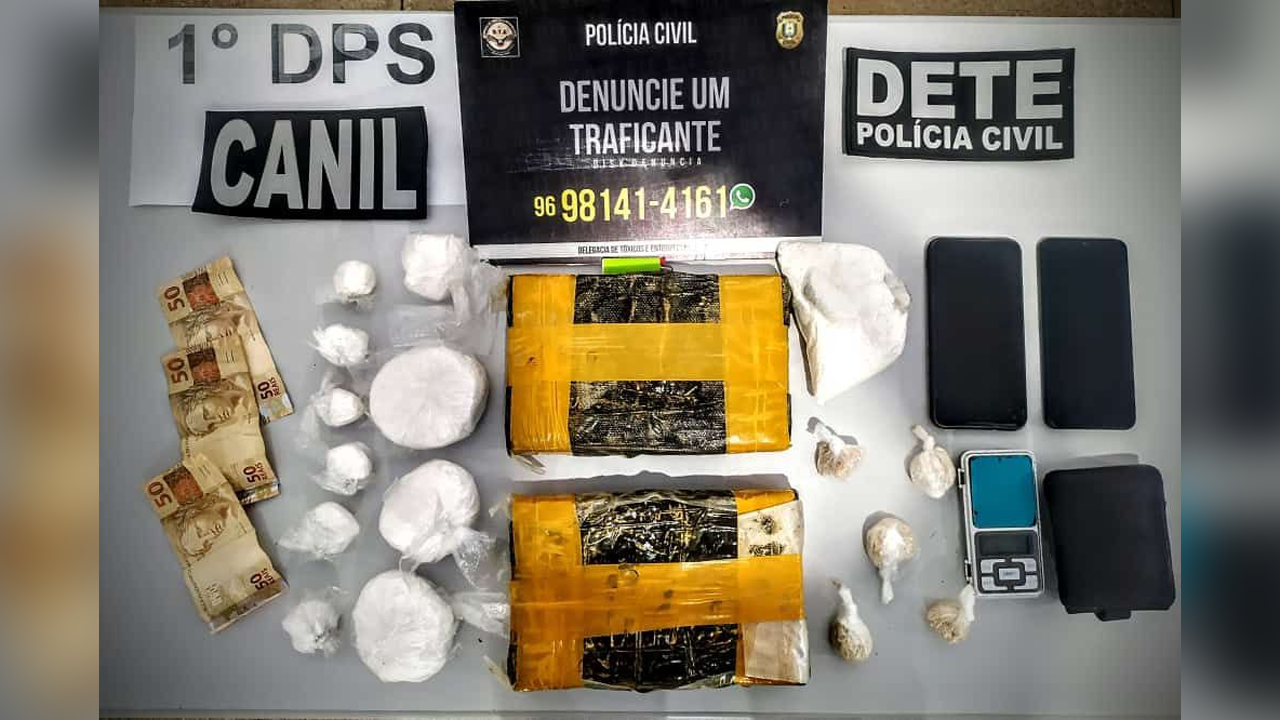 EM MACAPÁ E SANTANA, POLÍCIA CIVIL PRENDE DOIS INDIVÍDUOS EM FLAGRANTE PELA PRÁTICA DO CRIME DE TRÁFICO DE DROGAS